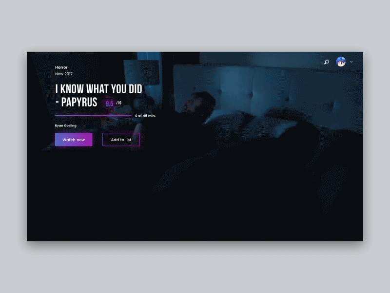 TV Streaming App - Papyrus animation gif interaction interactive movie netflix news series tv tvos ui ux