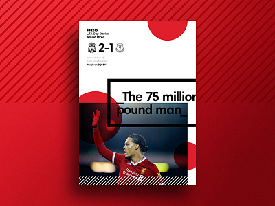 Round 3: The Merseyside Derby design football graphic design layout poster shapes soccer stripes type typography
