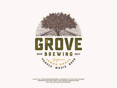 Grove Brewing logo design beer brand identity branding brewery brewing logo