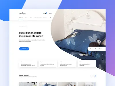 Uneleja bed day eshop night pillow pink sleep ui ux