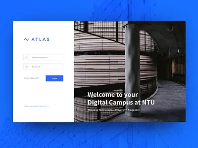 Login Screen for digital Campus campus form learning login minimal ui web app