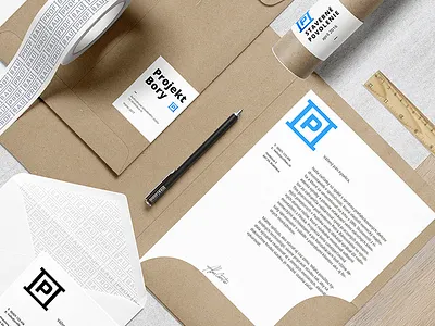 Profibau identity blue ci housing identity p real estate white