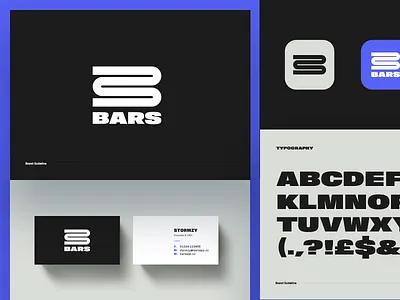 Bars Branding app bars black brand business cards icon music typography white