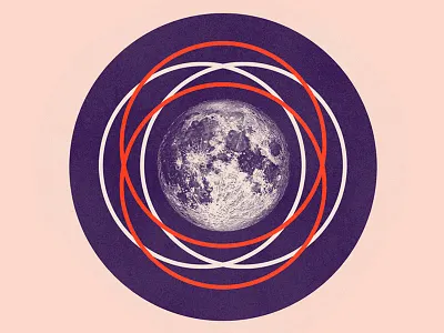 Space Eye art poster riso screenprint texture vintage