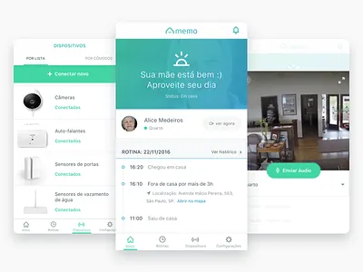 Memo app health hub iot mobile smart home