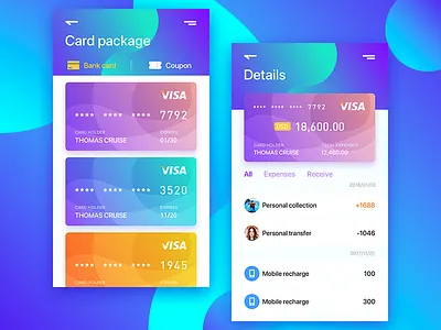 Financial App V1.0 app bank card colour financial visa