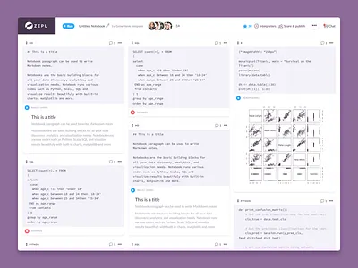 ZEPL – Coding data notebooks big data code collaborative dataviz editor graph ide visualization wysiwyg