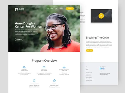 LA Mission Website charity homepage landing page nonprofit ui user interface web website womens charity