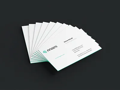 Fingera business cards biometrics business card ci green identity white