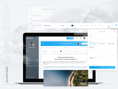 Document Editor app behance cards case dashboard design document interface pdf presentation ui web