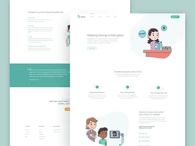 Hazel Health clean cms design homepage interface ui user interface website wordpress