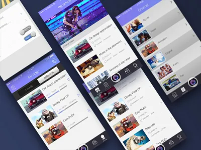 A video playback type app. iphone ui user interface video