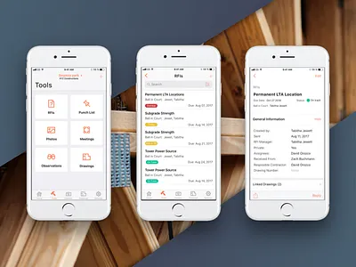 Procore iOS 2018 redesign brand clean design construction dashboard ios redesign tools