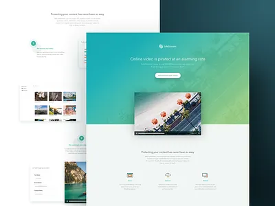 Safestream Landing Page clean design homepage interface landing site user interface website