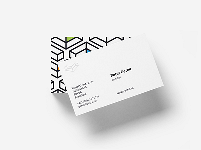 Vestal business card business card ci geometric identity real estate white