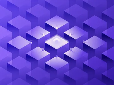 Learn clean geometric gradient illustration isometric light minimal scale shadow simple sketch vector