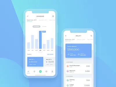 Bucks UI Kit bank bar budget cash chart dashboard finance financial graph money statistics wallet