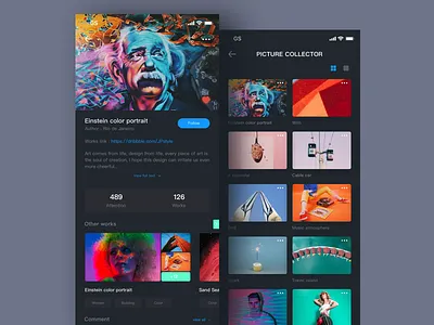 Daily exercise 14/100 days-Collect the application black collect follow followers home picture