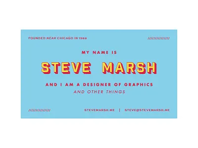 New Year. New Steve. branding business cards typography