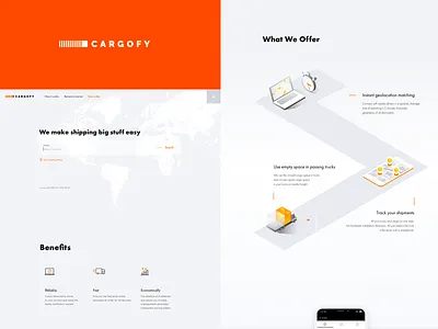 Cargofy — logistics service cargofy delivery landings logistics packages service truck trucks