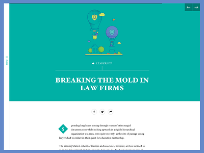 Article from`The Changing Lawyer` Report article content laywers report