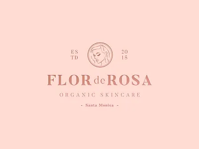 Flor de Rosa, Organic Cosmetic Brand branding clean cosmetic fashion healthy identity logo logotype minimalistic organic typography vintage