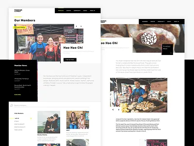Members Index and Profile pages member profile ui user experience venue web