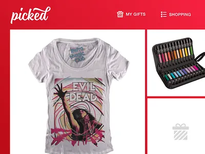 Gift App colour ecommerce gift app gift guide gifts logo products typography ui ux