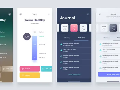 Fitness App Variations app fintess goal i phone x ios ios 11 iphone screen todo ui ux