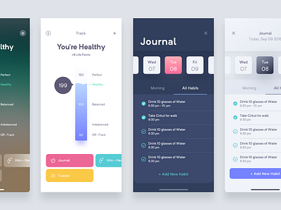Fitness App Variations app fintess goal i phone x ios ios 11 iphone screen todo ui ux