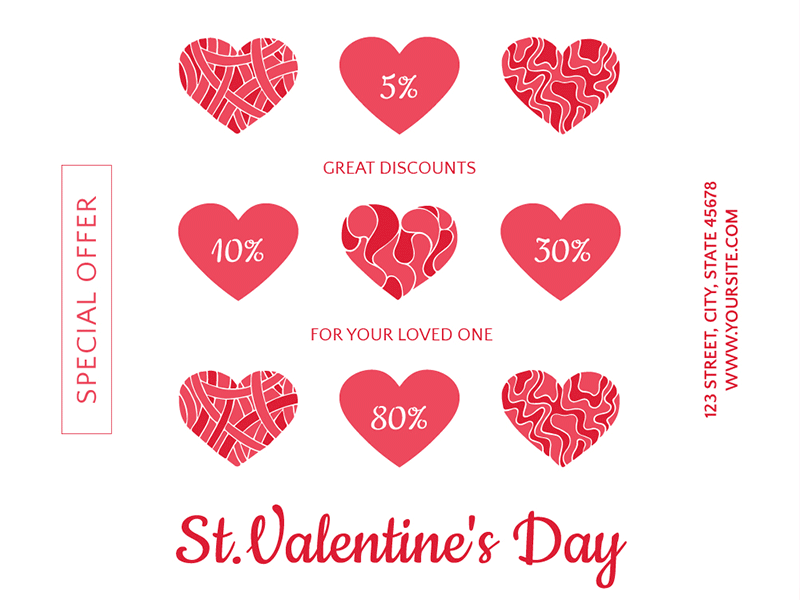 Valentine's Day | Modern and Creative Templates Suite banner editable flyer poster print promo social media