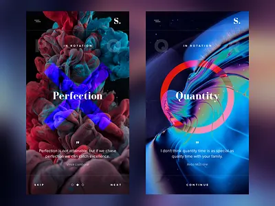 Experimental onboarding app clean design flat interface layout minimal simple ui ux web website