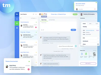 CRM app chat crm dashboard interface list settings table ui users ux web