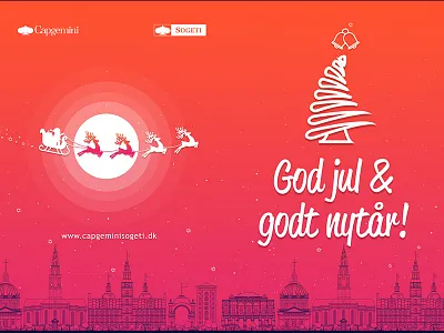 Christmas Card for Capgemini Sogeti Denmark christmas card icon illustration