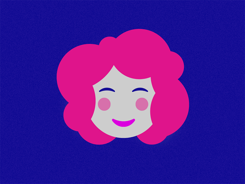 Ooo animation character gif hippy motion shading smile vector