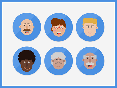Characters avatar characters flat illustration men people ui ux woman