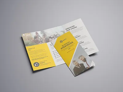 Trifold Brochure agency brochure business company corporate creative marketing minimal professional template trifold