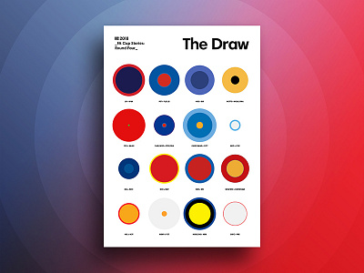 Round 4: The Draw chart design football graphic graphic design infographic layout poster shapes soccer stripes
