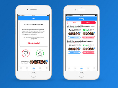 Citizen Polling ios politics polling product design ui voting