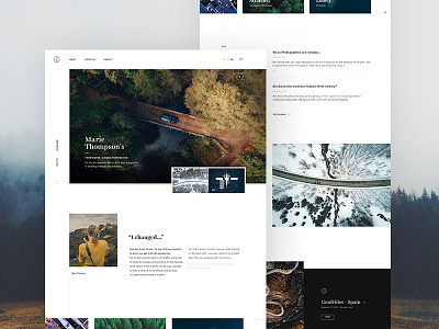 Marie Thompsen - Photography/Portfolio Website biography blog design header photography portfolio slider topview web website