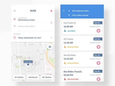 Rider App (Travel) address app drop list location map payment pickup product ride rider