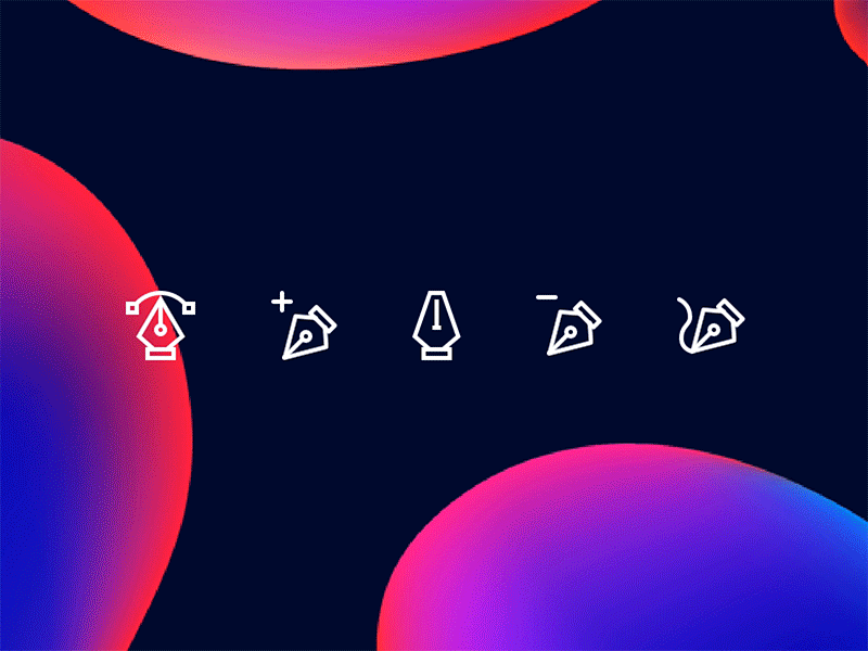 Daily Icon #013 - Pen tool / Vector design icon gradient pen tool pen tool icon vector vector icon