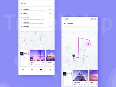 Travel Map interface practice ps ui