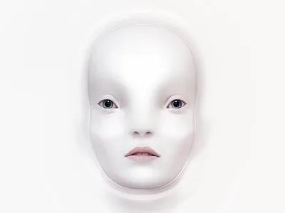 A face in water alien artua character design face human illustration water