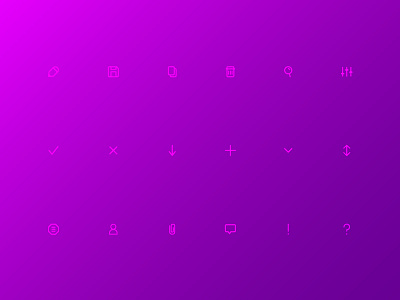 Simple Line Icon collection gradient grey icon icon collection line platform purple simple ui ui assets