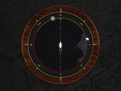 HUD Minimap compass game hud map minimap navigation sailing stone ui wind direction wood