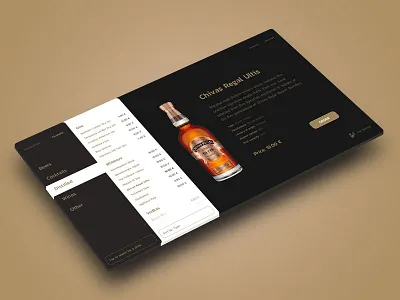 Interactive Table - UI Challenge S02W09 bar ui desk desk interface drink ui order ui smart order smart table table interface table ui ui ui challange weekly ui