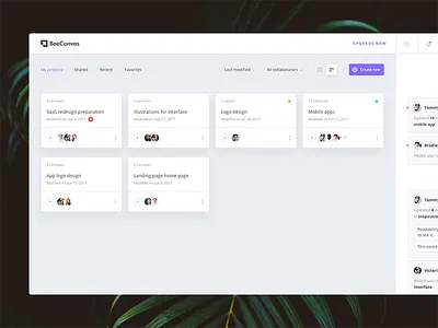 Visual team collaboration tool business design desktop interface management product productivity saas ui ux web