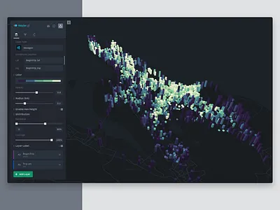 Kepler.gl - A Geospatial Analysis Tool 3d app big data complex data data visualization dataviz design product design uber design visualization webgl