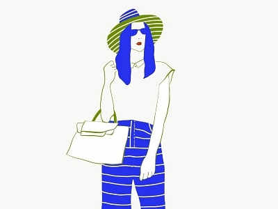 Testing testing one, two, three fashion illustration modern sketch twotone vector woman womenwhodraw